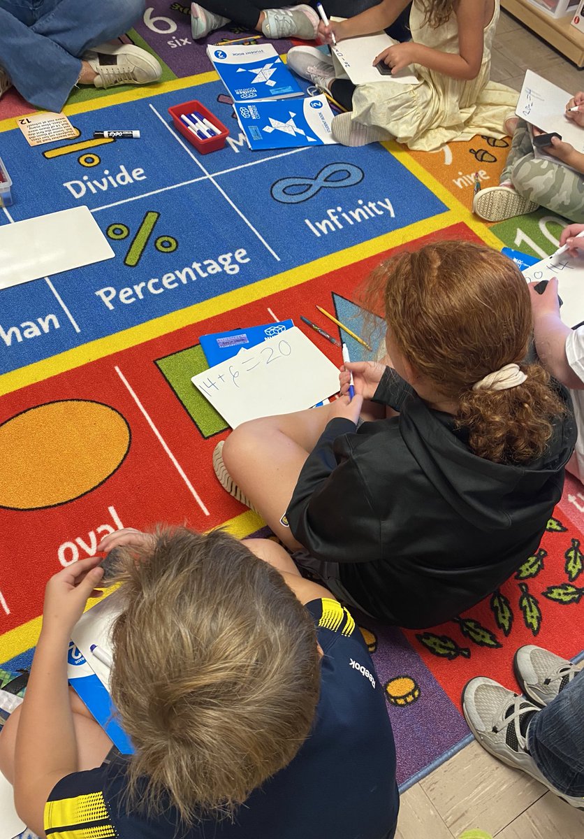 Dbjohnsonmath's tweet image. 2nd Graders in Mrs. Redman’s class working on solving story problems and writing equations to match them! @DWSKids @Mpsdmartin