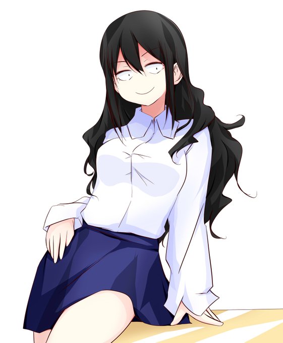 黒髪陰キャ娘描いてみました。先日描いた陽キャ褐色娘と絡めてみたいです。^q^ 