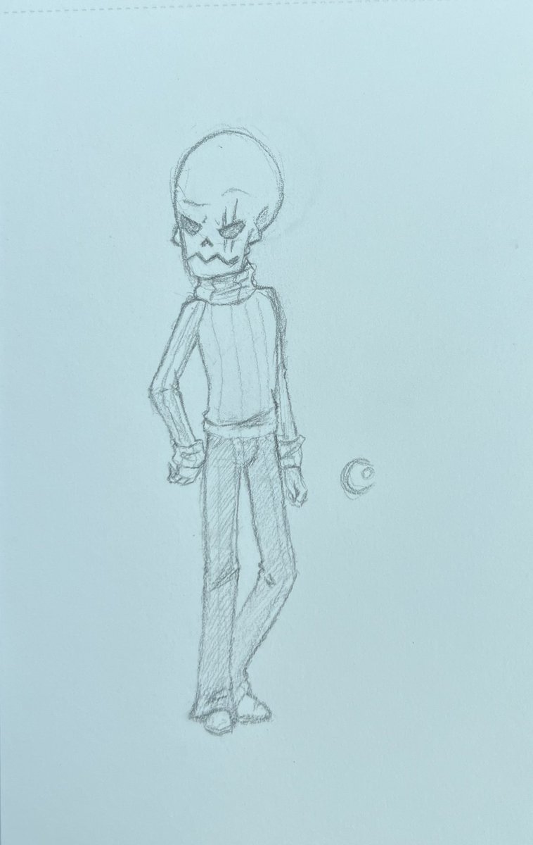 ElfKorio's tweet photo. Another edgy boi while I am at work. :) #undertaleAU #underfell #edgepapyrus https://t.co/JDJweUCURG