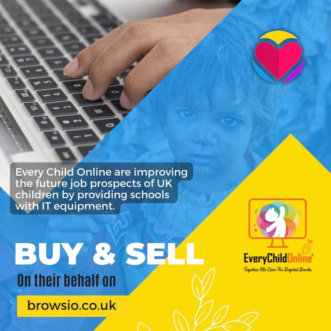 Sell your #preloved goods and fight #digitalpoverty. You can even buy reconditioned #laptops on Browsio with 100% of the cost going to @EverychildUK. Welcome to a new way of helping #charities and #goodcauses. #newterm #studentloan