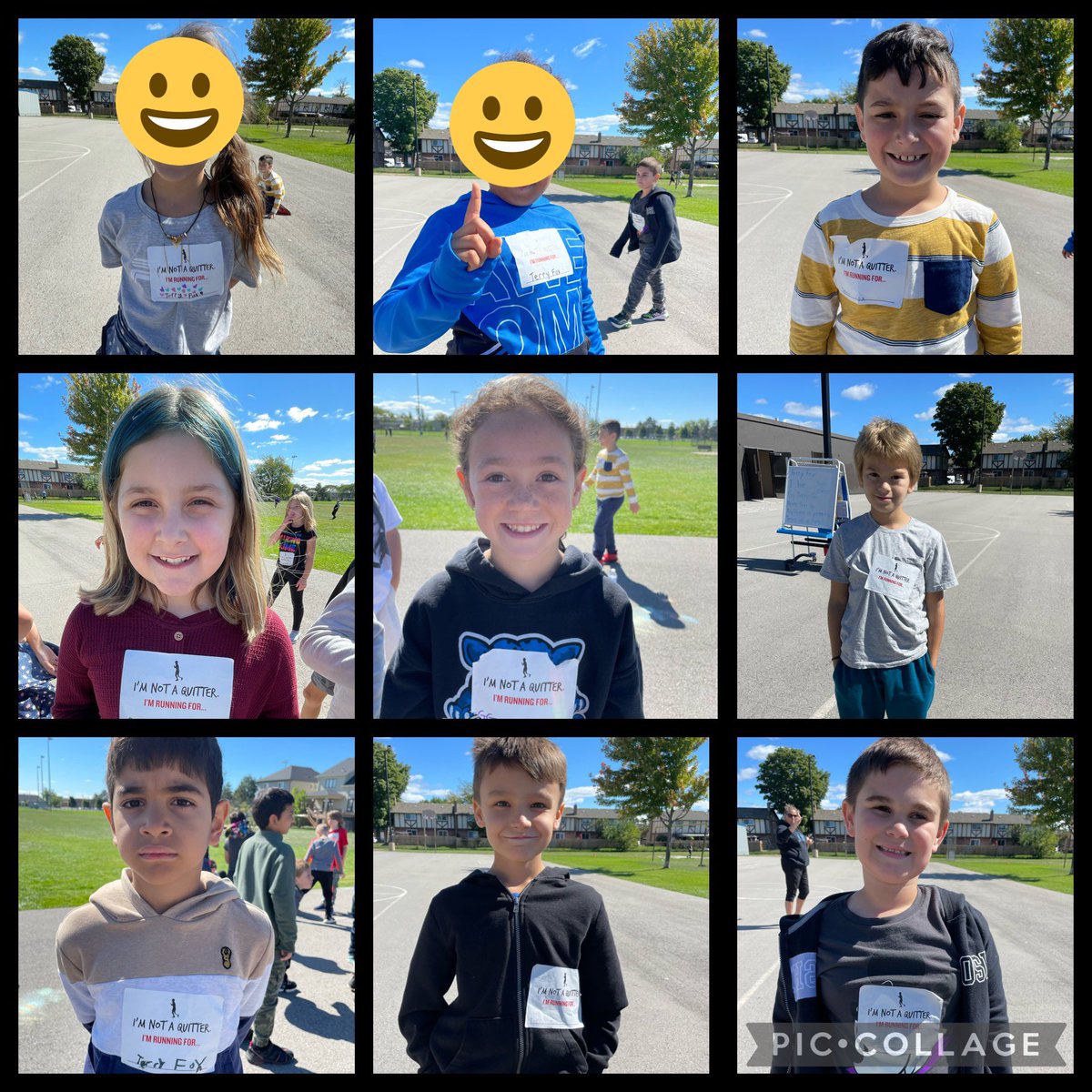 EIMGrade3's tweet photo. “Dreams are made possible if you try.” -Terry Fox  He was an example of courage, humility, determination, and perseverance. @EIMJaguars participated in the Terry Fox Run today. Thanks to our school community for supporting cancer research. #Hero #TerryFoxRun #BelieveAndAchieve https://t.co/FfKbvv2GMM