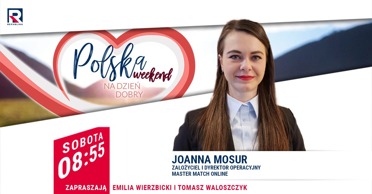 RepublikaTV's tweet photo. #PolskaNaDzieńDobry | #Zapraszamy na #program red. Emilii #Wierzbicki (@EmiliaPob) i Tomasza #Waloszczyk z:

▪️Joanną #Mosur 

#włączprawdę #TVRepublika https://t.co/jrCctArw99