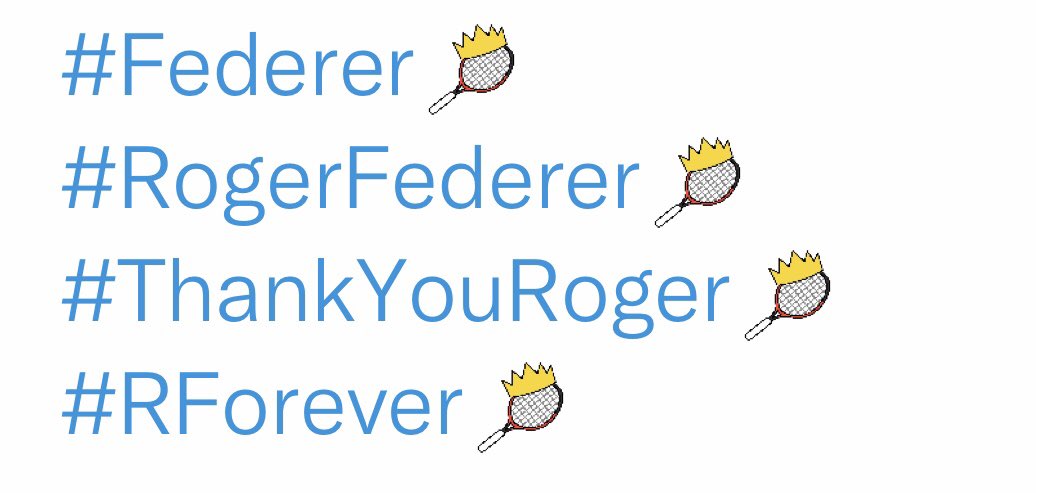 sebatorok's tweet photo. La corona real en la raqueta, en los hashtag que involucran a @rogerfederer https://t.co/rY7ztzoDcX