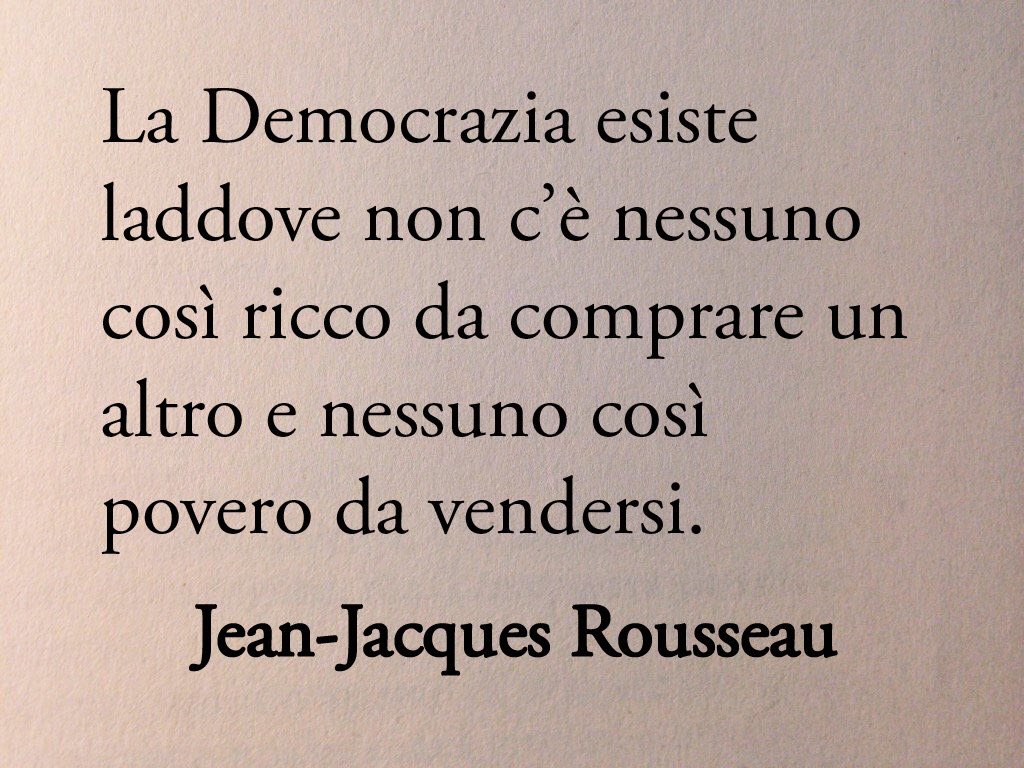 Poesiaitalia's tweet image. La Democrazia secondo Rousseau.