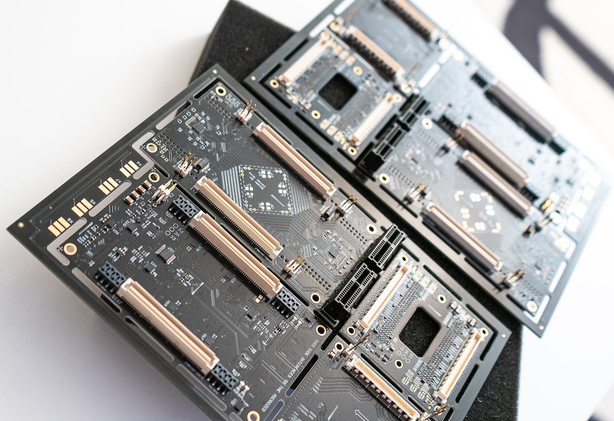 After the (un)usual current component sourcing nightmare eventually new AXIOM Beta hardware has arrived! Manufacturer lead time for a particular chip is now 93 weeks...

#openhardware #opensource #electronics #diy #hacking