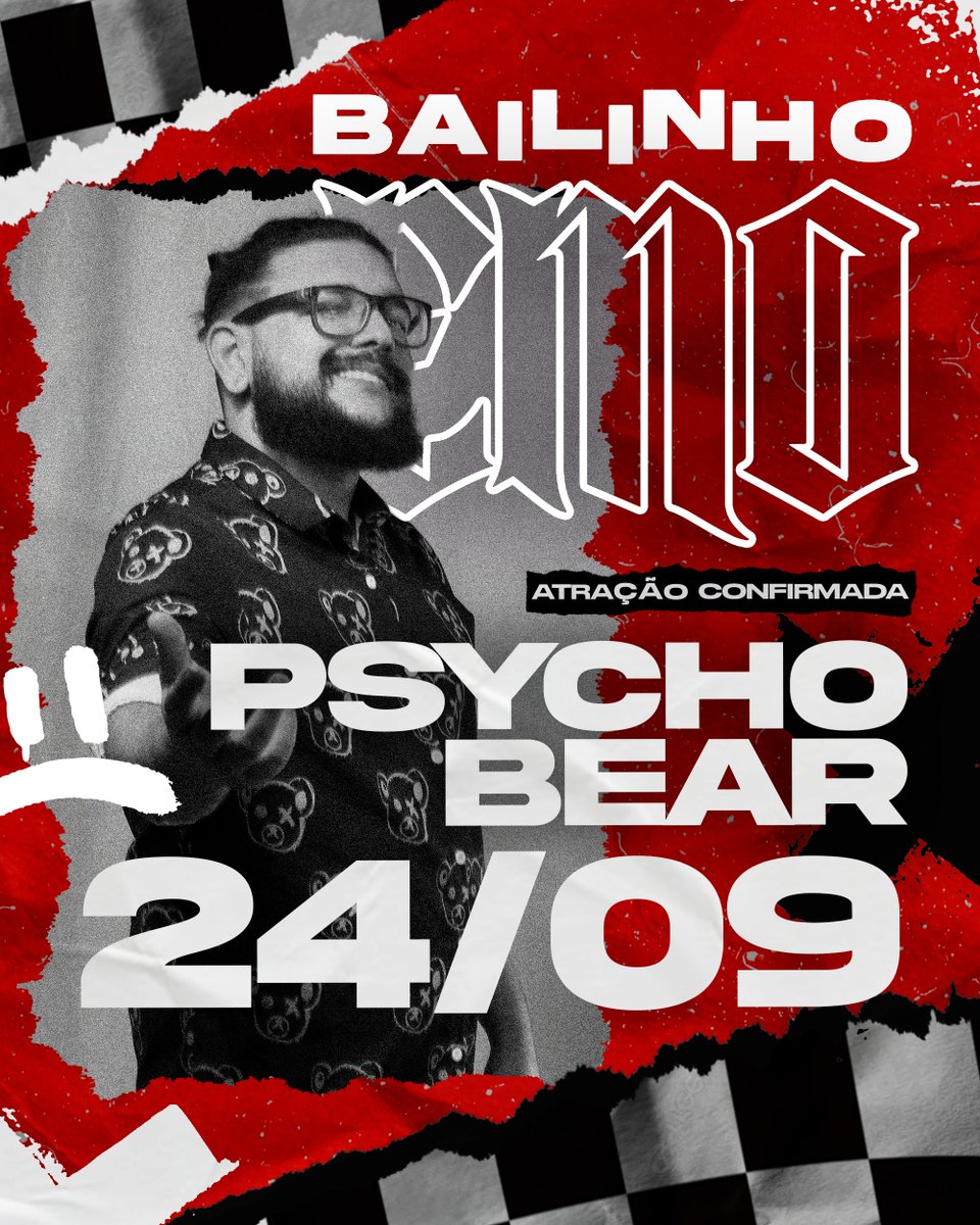 bailinhoemo's tweet photo. O bailinho já é amanhã e as atrações não param 🥵

O @PsychoBearOFC é nosso DJ residente e está confirmadíssimo no rolê 🤘🔥

Já entra no site da Sympla pra garantir seu ingresso 🎟🤘

#bailinhoemo #emo #campinas #dj #prog #psy #musicaeletrônica https://t.co/yCaZ8eAsGt