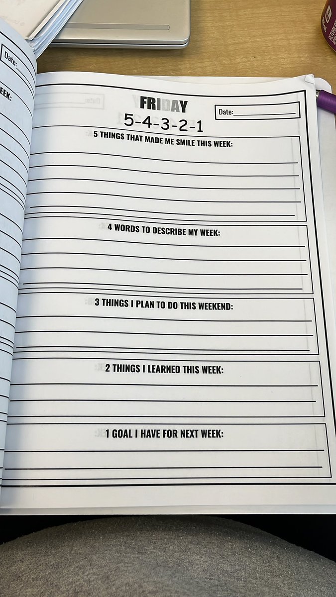 Our Friday routine includes reflecting back on our week.  I love reading these every Friday.  It’s a great way to connect and build relationships with Ss.  It’s also a great conversation starter for Ss and their parents <a href="/LambethPS1/">Lambeth P.S.</a> @JenMrsjmann
