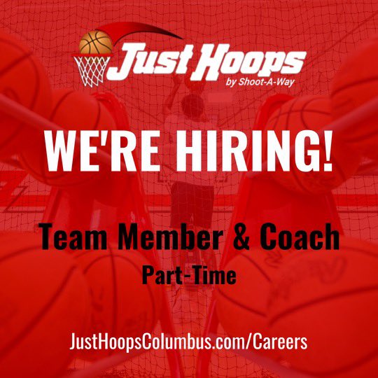 We are looking for a part-time coach at Just Hoops in Dublin! Must be able to work nights and weekends. Please message me if you are interested!