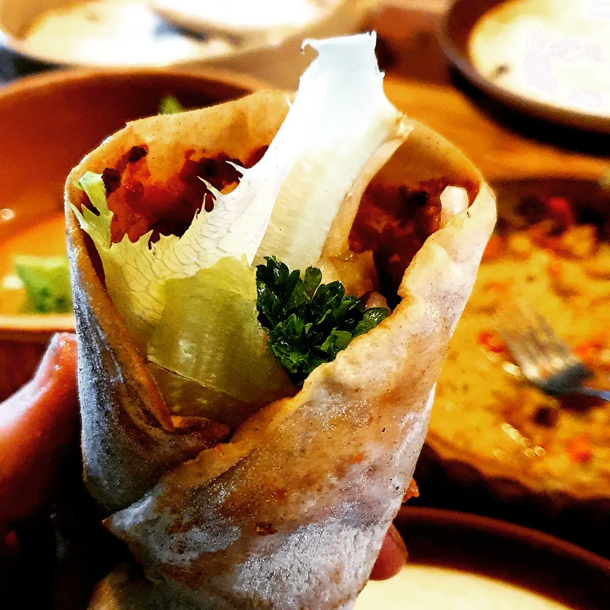 NickSmithFOB's tweet photo. Today we made Turkish lahmacun (a very thin pizza-like flatbread topped with spiced mince, and served as a wrap). It was a lot of fun, and received the nod of approval from my Turkish wife / co-director.
#lahmacun #woodfiredpizza #outdoorkitchen #turkishfood #fridaynightoff https://t.co/CgddySWwTj