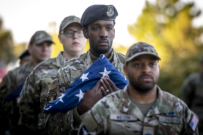 PciProductions's tweet photo. Members of Space Base Delta 1 take part in a POW/MIA day ceremony at @SchrieverAFB 
Our PCI-P team takes great pride in telling the story of both #AirForce and #SpaceForce https://t.co/pbn5wRXN91
