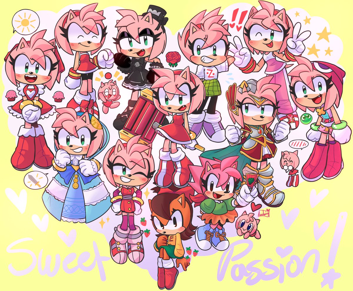 HeartLudwig's tweet photo. Happy birthday Amy Rose! 🎉

#SonicTheHedgehog #AmyRose https://t.co/TJQeYLStUr