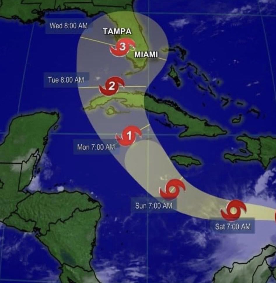 Charles_Billi's tweet photo. @CityofTampa issues first bulletin on #TD9. @NOAA @NHC_Atlantic #hurricane #TropicalStorm # https://t.co/lYdUWte6Te