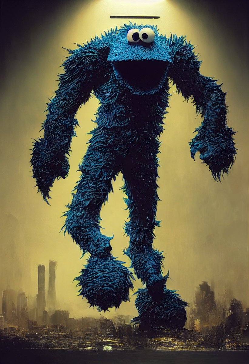 Doc_AI_Artist's tweet photo. “Where’s the cookies!?!?” Don’t know if I should laugh or cry 😭 

Made with #midjourney #aiart #cookiemonster #cookies #AIArtwork #funny #funfriday #Memes #win #daily https://t.co/poaM6yiMaA