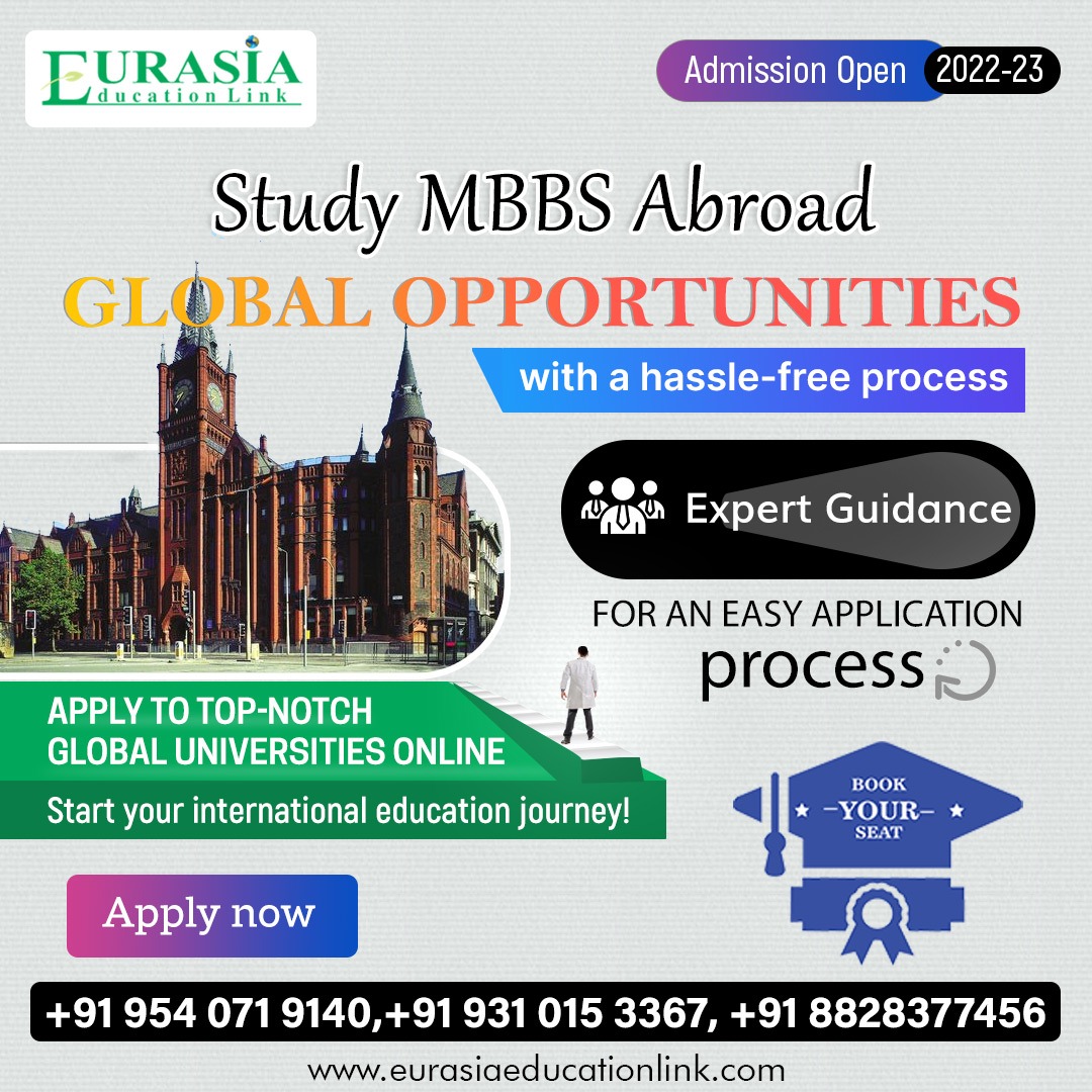 eurasia_link's tweet photo. Global opportunities and Free Scholarship for MBBS 2022 aspirants.

Apply Now
https://t.co/Z8AsRG0wYf 

And Start your Medical Journey with Eurasia Education Link 

Call us  :- +91 9540719140, +91 9310153367

Apply Now! 
https://t.co/wLVWzwdkj2

#eurasiaeducationlink https://t.co/KAhq7lOC7L