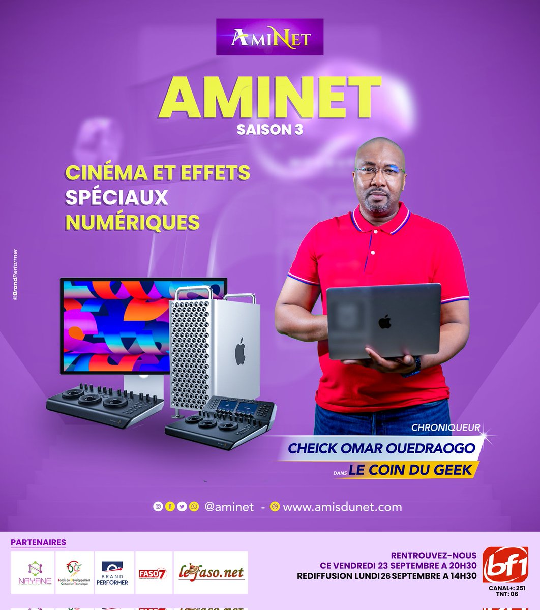 AmisDuNet's tweet photo. #AmiNet
Nous retrouverons notre #Geek @ocomar ce soir.
Il nous parlera des effets spéciaux #numériques dans le #Cinema.
Rendez-vous à 20h30 sur BF1
Rediffusion lundi à 14h30 https://t.co/CHDOgaStDS