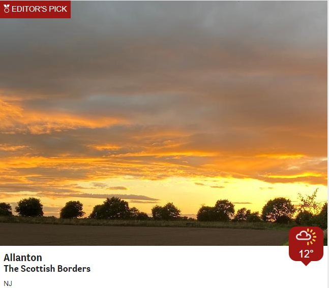BBCScotWeather's tweet photo. It's hard to beat a Scottish sunset, especially when captured so beautifully by our @BBCWthrWatchers. Joy https://t.co/Oxb4w9V04B