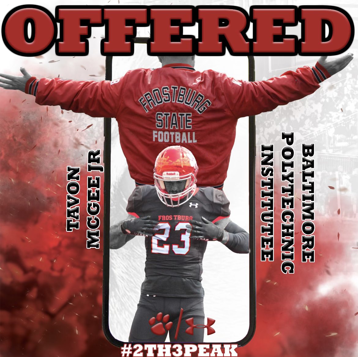After a great talk with <a href="/coachsterner13/">Tyler Sterner</a> I am blessed to receive an offer from <a href="/FrostburgFB/">Frostburg Football</a> #goBobcats♦️▪️#AGTG