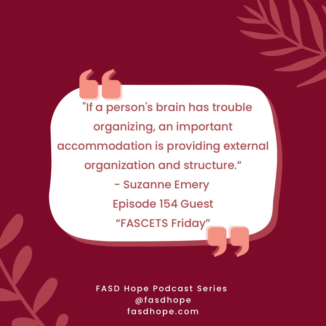 fasdhope's tweet photo. #FridayFASDTakeaway from Ep. 154 guest, Suzanne Emery of @FASCETS2 . Listen & Learn in
Ep. 154 - “FASCETS Friday - FASD and Spouses" with Suzanne Emery - available NOW where you find your #podcasts!
#FASDAwarenessMonth #FASCETS #neurobehavioralmodel
#FASDRespectAct https://t.co/itk4H0Ib5b