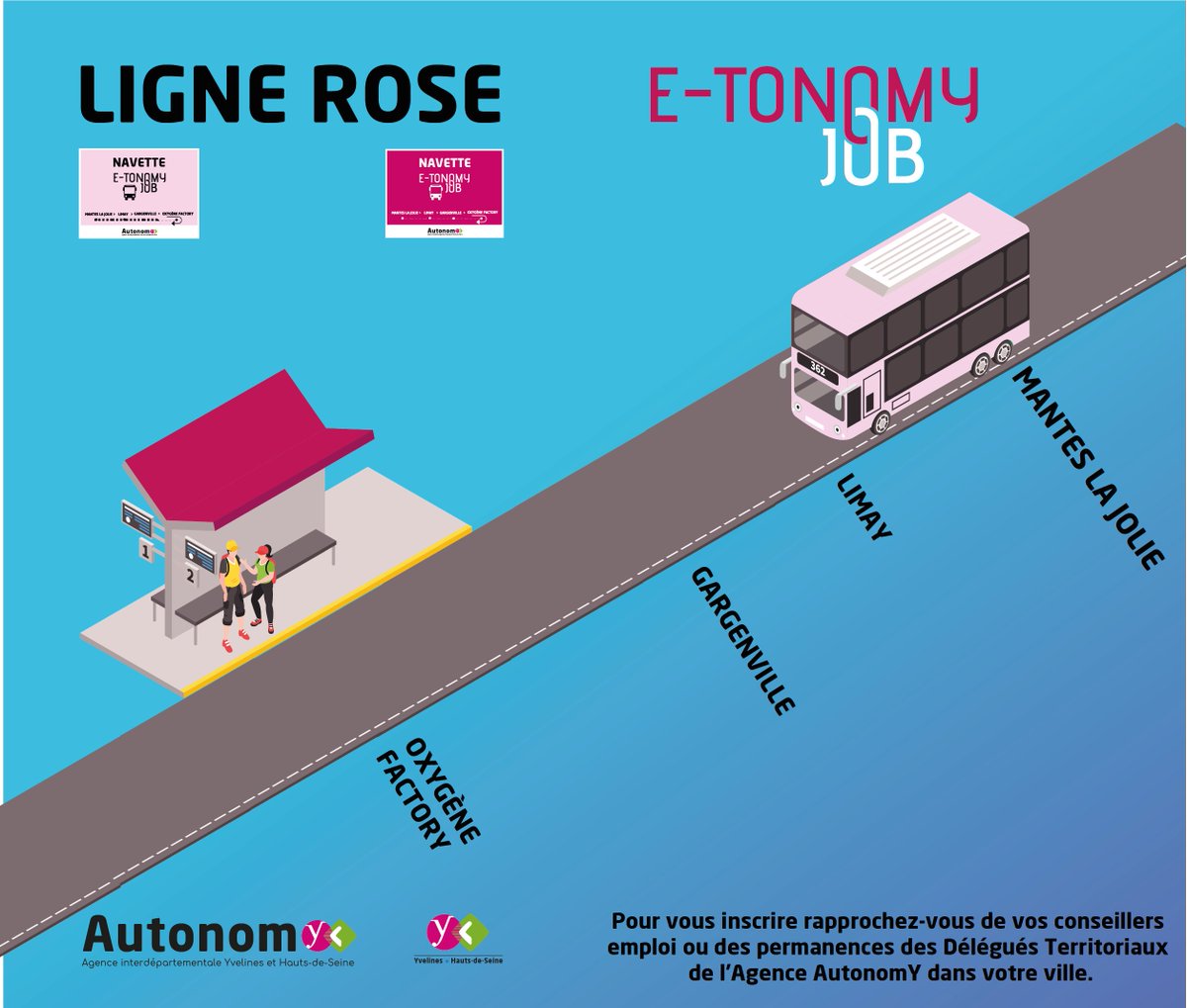 agence_autonomy's tweet photo. 📆 J-7 -  Comment vous rendre au salon E-TONOMY JOB le 4 octobre ?

🚌 Pour vous y rendre nous avons mis en place pour la première fois un service  de navettes gratuit !

Plus d'infos sur Linkedin 👉 htttps://www.linkedin.com/company/agenceautonomy/ https://t.co/nUTl6sqrwm
