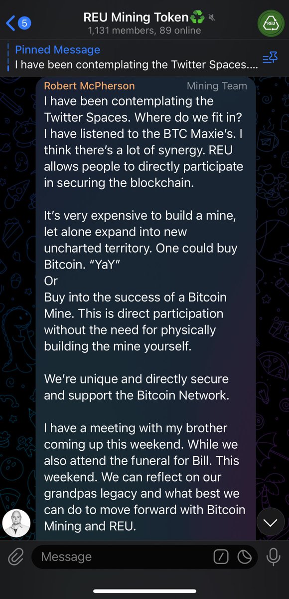 REU Mining Token tweet media