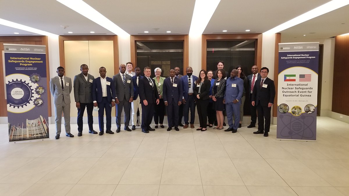 NNSANews's tweet photo. Recently, #NNSA hosted a delegation from Equatorial Guinea @ORNL and #WashingtonDC to discuss @iaeaorg safeguards agreements. Implementing the highest standard of #IAEAsafeguards is a global responsibility. #EquatorialGuinea 🇺🇸-🇬🇶 https://t.co/U7rzpnQB8I