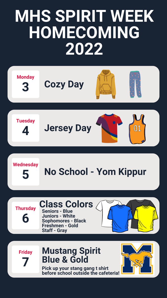 Update to class colors for spirit week!