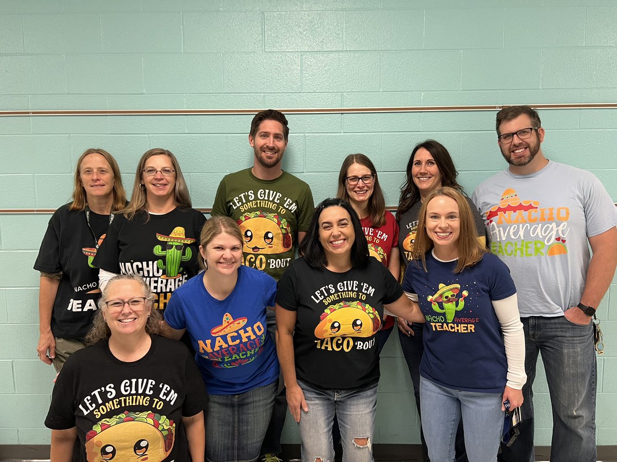 Our 7th grade teachers are the best! Check out the matching team shirts.