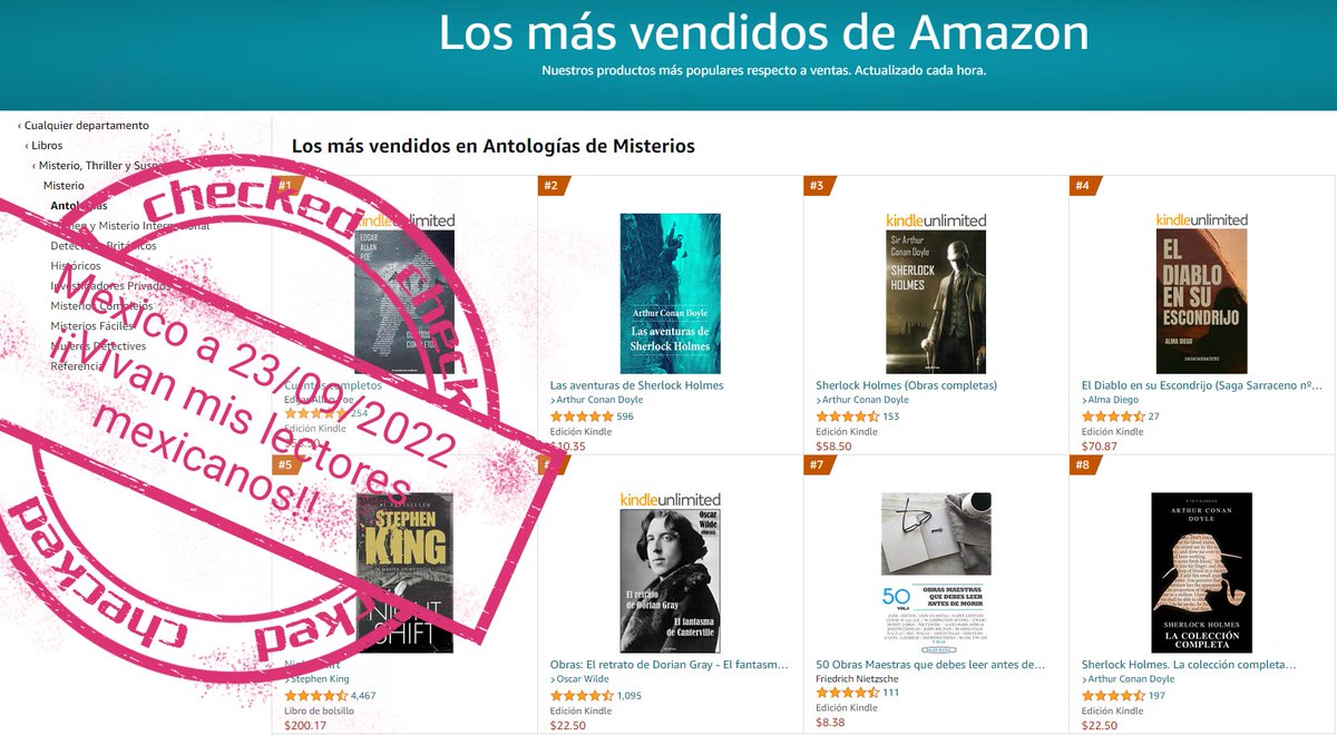 Almamara7's tweet photo. ¿Qué me hace más ilusión de esta foto? Ser 🔝4 en México o ver al maestro King a mi ladito? No sabría contestar. Gracias, mexicanos 
#ElDiabloensuEscondrijo #mexicolindo #vivamexicocabrones 
¿Por qué gusta tanto? 
#España https://t.co/7dfbYUDitH
#México https://t.co/FysGPPoaNg https://t.co/0YBAbGIsXm