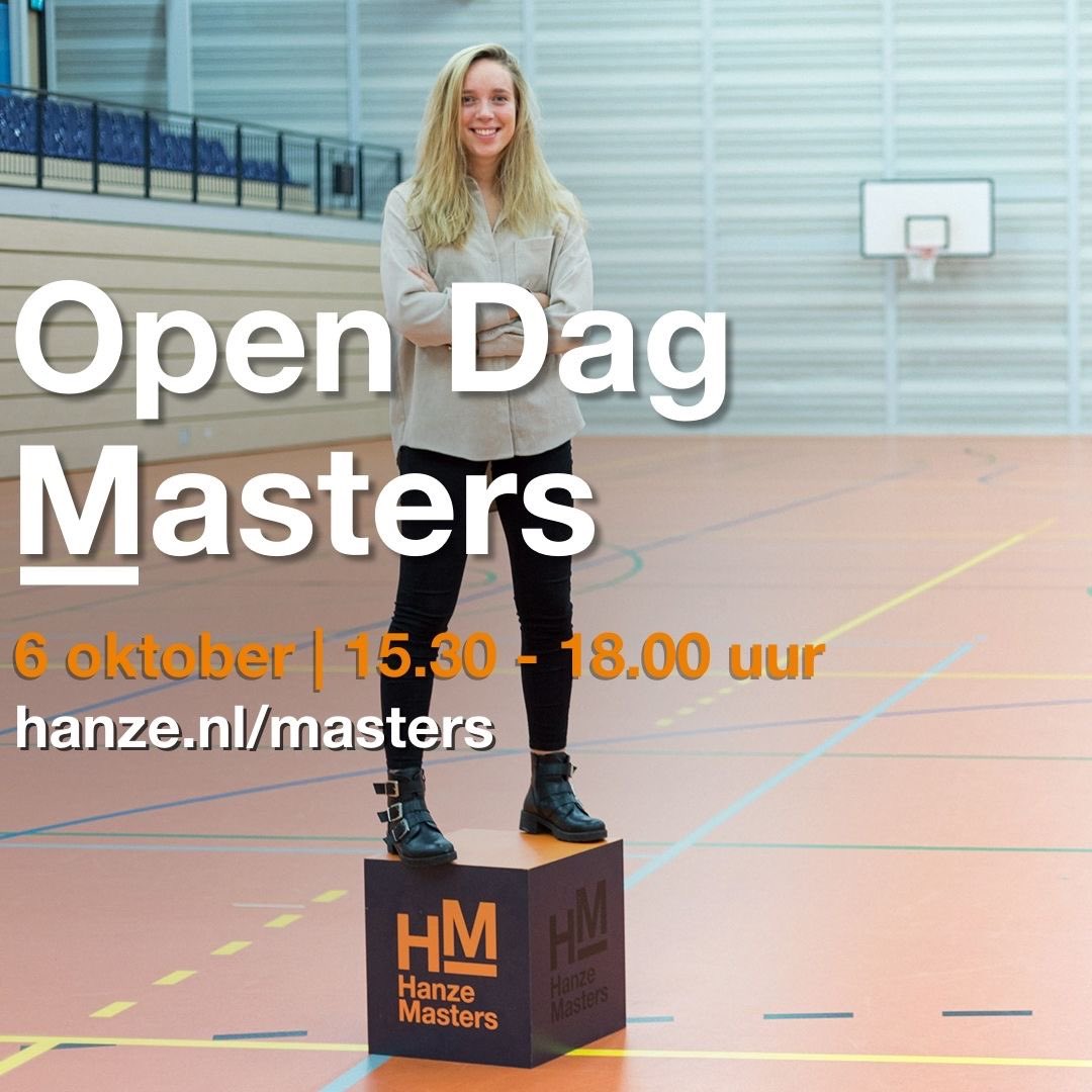 Master up your future met de Master Sport en Bewegingsonderwijs (SBO) of één van de andere Hanze Masters. Bezoek 6 oktober de Open Dag Masters. Meer info: hanze.nl/opendagmasters #hanze #hanzemaster #hanzemastersbo