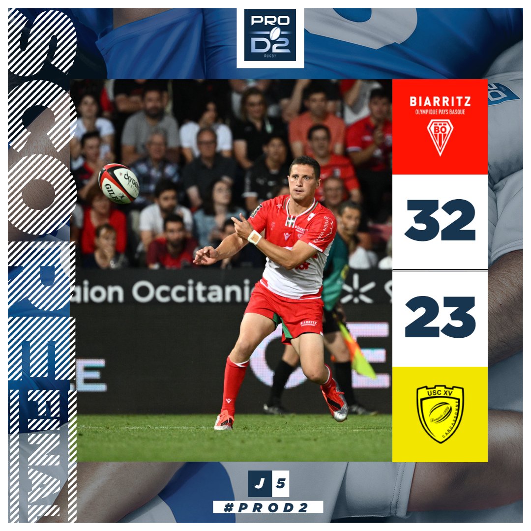 rugbyprod2's tweet photo. #PROD2 #BOUSC - J5
Après deux défaites et un match nul le @BOPBweb est à la relance avec ce précieux succès à domicile ! 🏃♂️ https://t.co/DWv52cGG6f