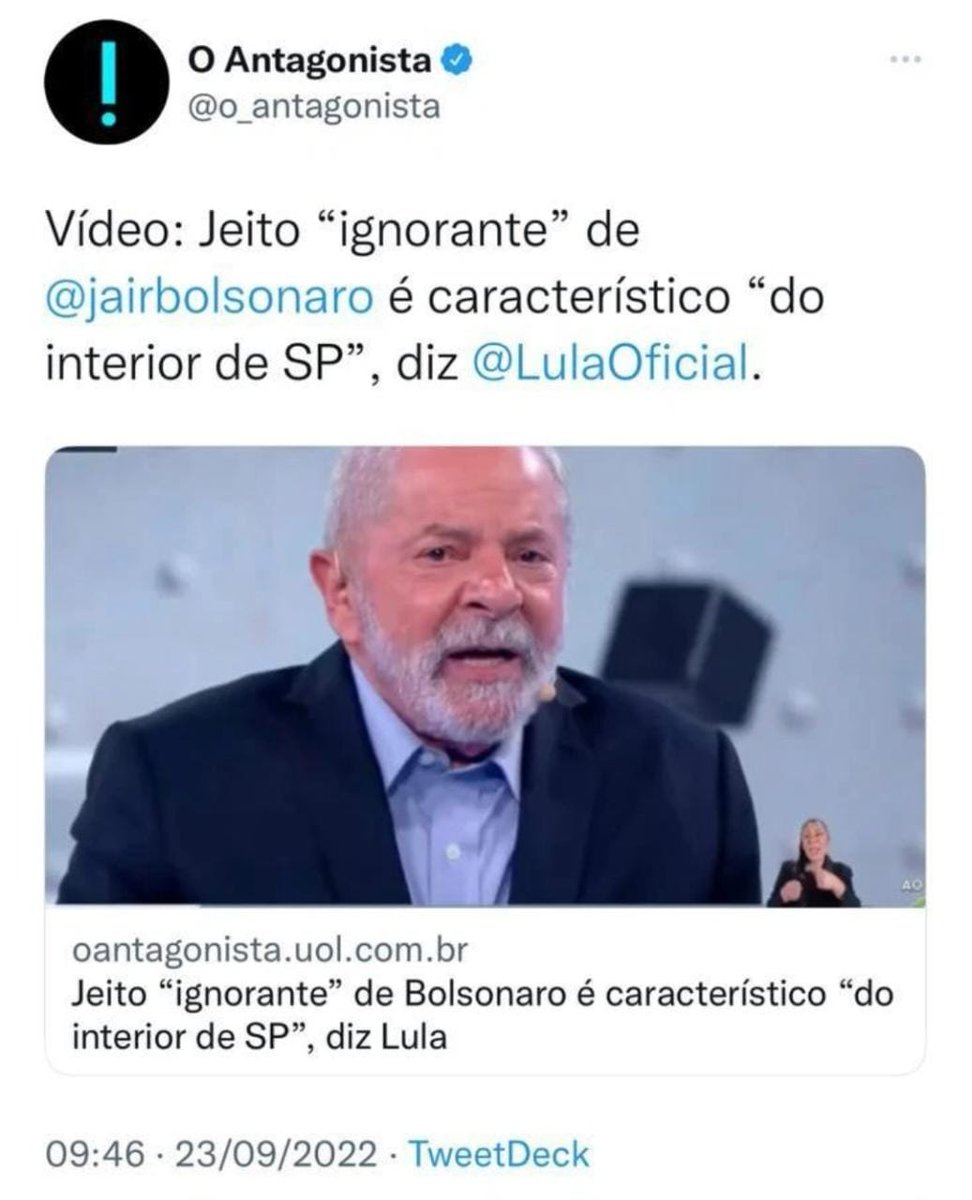 valdemarpaiva1's tweet photo. Meu Deus! É só deixar o ex-presidiário descondenado, Mula,  abrir a boca que lá vem "GAFES" mentirosas ou ofensivas. https://t.co/HEVJTDBpYe