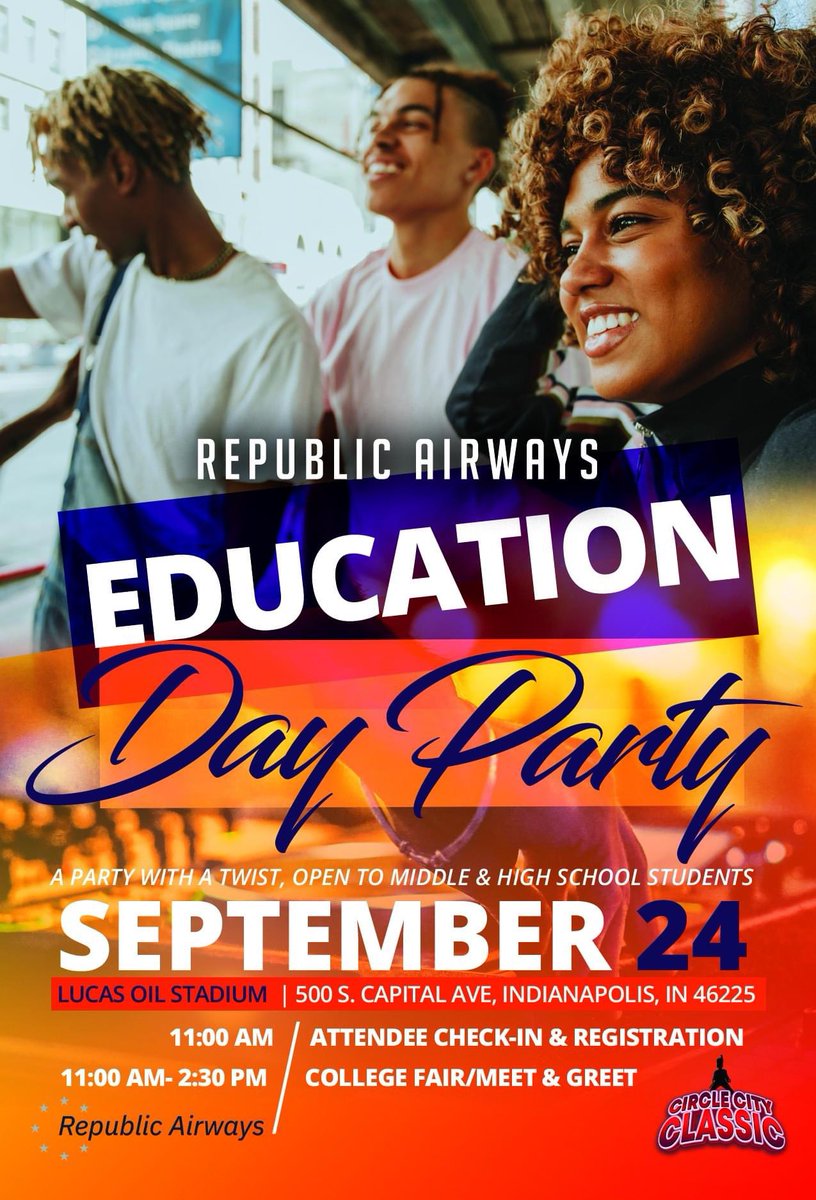HBCUCampaign's tweet photo. The Annual HBCU Football & Recruitment Tour continues tomorrow… we in INDY for the #CircleCityClassic weekend!
We look forward to connecting w/ all high school students, parents, and counselors from the Indianapolis area at the Education Day Part at 11a ET Saturday!
#HCFinINDY https://t.co/zmUcWeOMWt