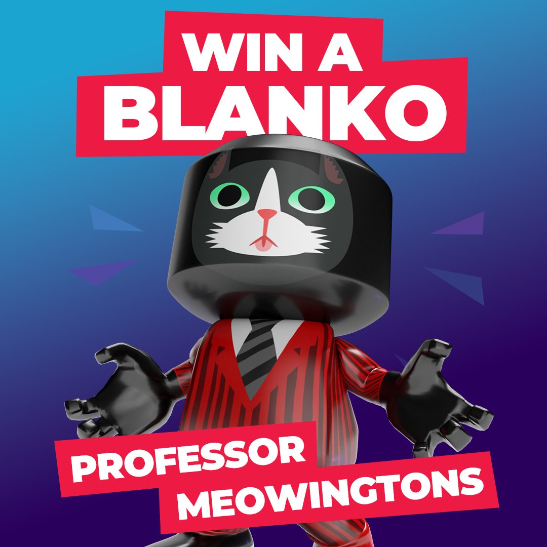 5 days until Blankos Block Party Season 1!
Today we’re giving away 5 Professor Meowingtons Blankos, a deadmau5 collaborative Blanko.
Enter here: forms.gle/Vvzuq3fjQS6fNY…