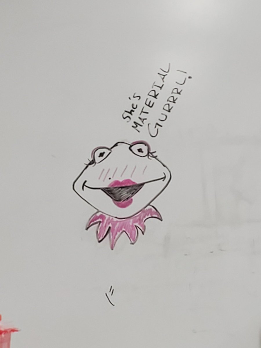 emma_leffler's tweet photo. At a vaccine clinic in a middle school and this is on the board 😂 #materialgurl @XZero9091 https://t.co/LCUAfKYguw