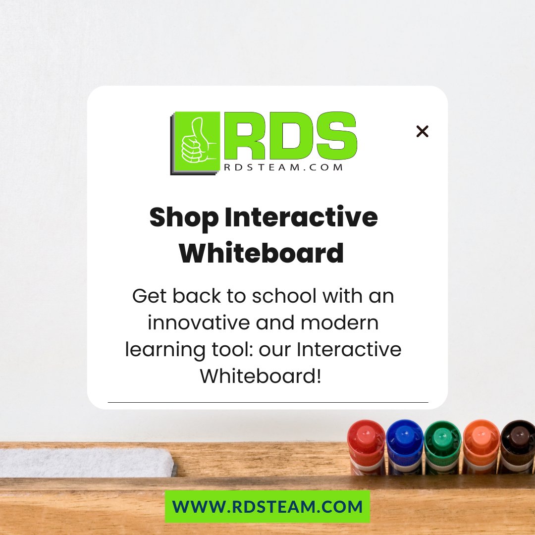 RDSA1Team's tweet image. Make learning more fun and interactive with our Interactive Whiteboards. Shop now!

#interactivewhiteboard #interactiveboard #learningboard #learningtools #education #school #backtoschool #college #kids #children #classes