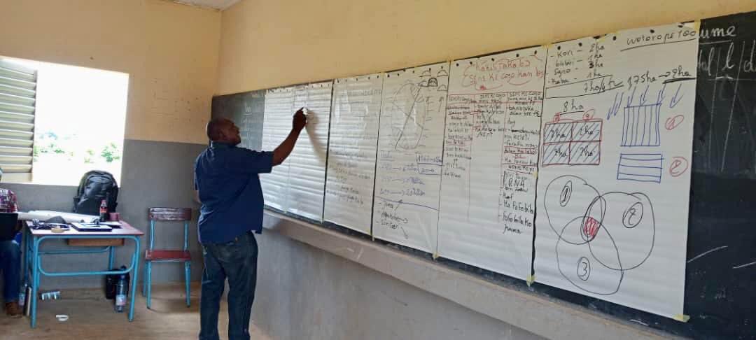 ONG_Amedd's tweet photo. Atelier de formation des formateurs des cercles de #Koutiala et #Yorosso dans la commune rurale de #KiffossoI, dans le cadre des activités du projet P2REF, exécuté par #ONG_AMEDD et #Sahel_éco. Le projet est parrainé par le #PAM et financé par le Fonds climat Mali. #AMEDD2022 https://t.co/5yTxbk1pjG