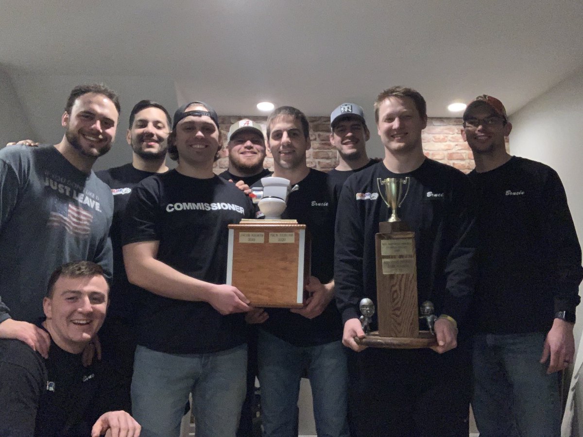 NickerD22's tweet photo. Our fantasy football league took a blow to the chin this week when the delivery of our trophy was completely botched by @USPS. We trusted them, and they let us down. However, like all great leagues before us, we will overcome this adversity and be better than ever. https://t.co/iRVfdpz0fC