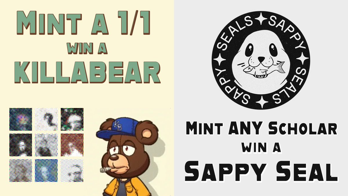 w3bscholars's tweet image. Congratulations to the winners of The Ultimate Mint Contest V.2 🎉🏅 The winners have been announced in our Discord.

We&apos;ve got ANOTHER Weekend Mint Contest 🎓

Mint a 1/1 
👉 Win a @killabearsnft 🐻

Mint any Scholar 
👉 Win a @SappySealsNFT 🦭

48 hrs ⏳
w3bscholars.com