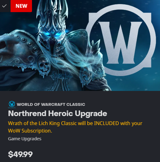 ❄️ WotLK Classic Northrend Heroic Upgrade  #Giveaway ❄️

What do you need to do?
✅ Follow
❤️ Like
🔁 Retweet

🔑 1x Northrend Heroic Upgrade Key ($50 Value) 
⏰ Winner will be announced 09/25/2022

Thank you <a href="/Warcraft/">World of Warcraft</a> for hooking me and the community up! 

#WoWClassic #Wrath