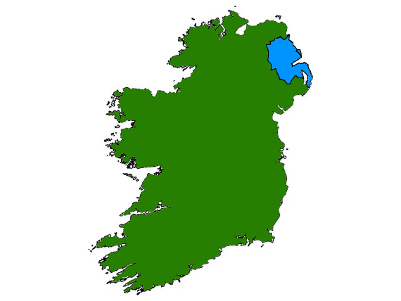 Northern Ireland's border was drawn such that Protestants would outnumber Catholics 2-to-1. If the border was redrawn today on the same principle, here's what it'd look like.