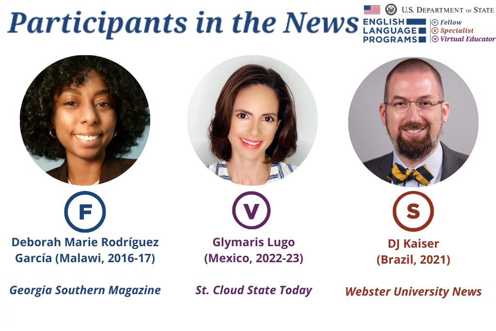 ELPrograms's tweet photo. #ELPrograms participants are in the news! Read stories on Fellow alum Deborah Marie Rodriguez, Virtual Educator Glymaris Lugo, and Specialist DJ Kaiser along with many others on the ELP “News and Events” page.
https://t.co/3Pp4a9os7A https://t.co/eJHajVVV1T
