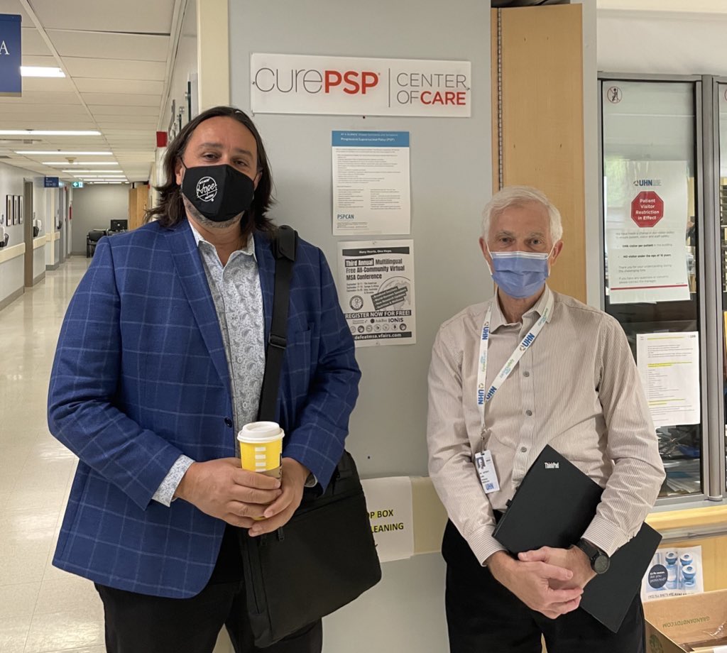 KristopheDiaz's tweet photo. Great and productive trip in Toronto visiting #CurePSP center of care and the Rossy center for PSP - Thank you to Drs Tony Lang, Gabor Kovacs his team, and Dr. Naomi Visanji for the hospitality, the tour, and conversations @KBI_UHN and @UofTNeurology https://t.co/8jQoJGF6XS