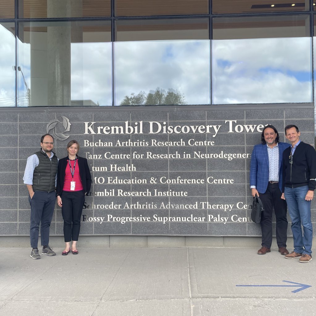 KristopheDiaz's tweet photo. Great and productive trip in Toronto visiting #CurePSP center of care and the Rossy center for PSP - Thank you to Drs Tony Lang, Gabor Kovacs his team, and Dr. Naomi Visanji for the hospitality, the tour, and conversations @KBI_UHN and @UofTNeurology https://t.co/8jQoJGF6XS