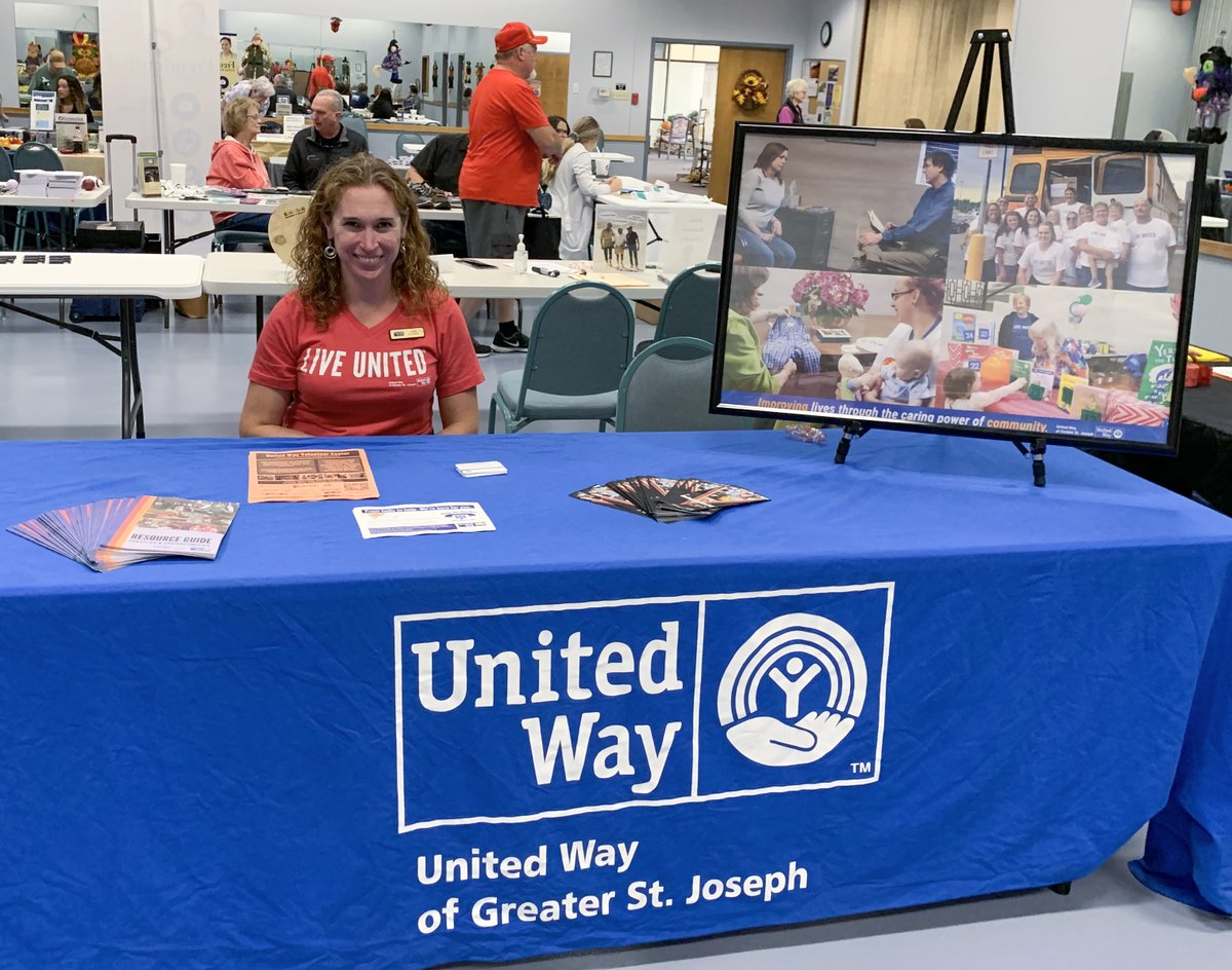 UnitedWayStJoe's tweet photo. It's been a great day of sharing & collaboration! Thanks to @StJosephSchools for letting us help with the Engage Community Fair and to Joyce Raye Patterson 50+ Activity Center for inviting us to the Active Adult Symposium. We are #UnitedInCaring! #CaringIsCool #makeadifference https://t.co/SKQQbPiBQU