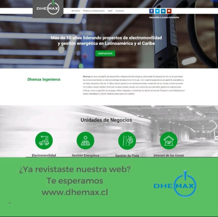 ❓ ¿Ya revisaste nuestra web?

🌐 Te esperamos en dhemax.cl

✉️ Puedes dejar tus consultas en contacto@dhemax.cl

#www #web #iot #unidaddenegocio #gestionenergetica #gestiondeflota #electromovilidad