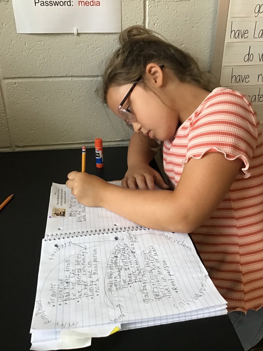 ⁦<a href="/PrairiePumas/">Prairie Elementary</a>⁩ #thirdgraders are using #Avid #strategies to help them answer prompts about their #languageworkshop books! ⁦<a href="/sdwavid/">sdwavid</a>⁩
