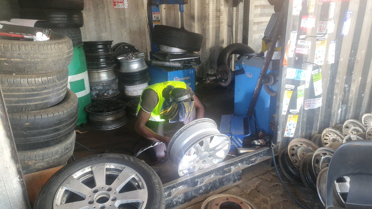 Thabo1987's tweet photo. @AbsaSouthAfrica We are Diepsloot Tyres and Wheels repairs Workshop.... we repair tyres, sell second hand tyres, welding and exhaust repairs and replacement services. Whatsap 0832221065. https://t.co/muykrDOpfe