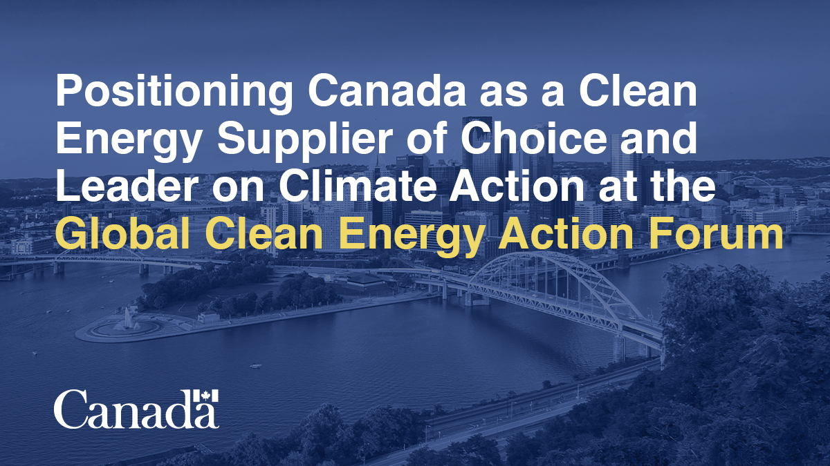 NRCan's tweet photo. Canada and its energy partners held important discussions this week about the development and deployment of clean energy solutions, as well as energy security, at the Global Clean Energy Action Forum in Pittsburgh. 

Learn more: https://t.co/fdJXamIexF #GCEAF https://t.co/Ow1XpgK6mL