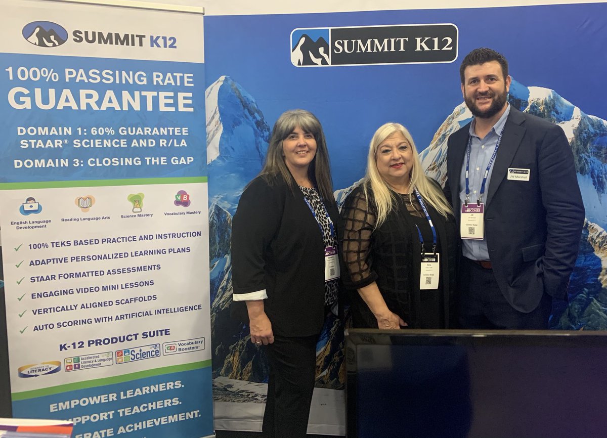 ⁦@tars_tarsed⁩ partner @summit_k12 in booth 208! They will accelerate learning with science, TELPAS & RLA! Drop by and get the important information.