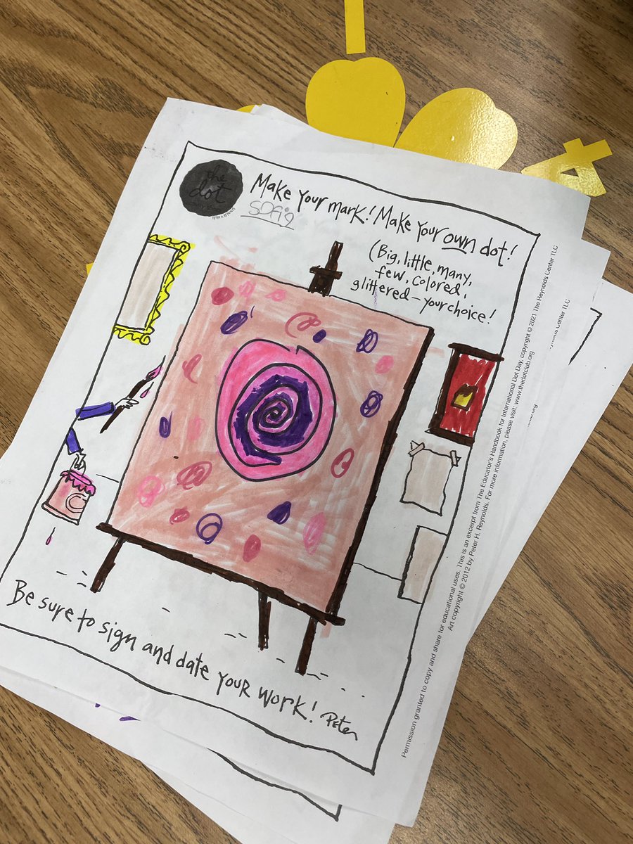 jburnha6's tweet photo. We celebrated our creativity on Sept 15 #MakeYourMark #InternationalDotDay https://t.co/QhJVtCL7Ly